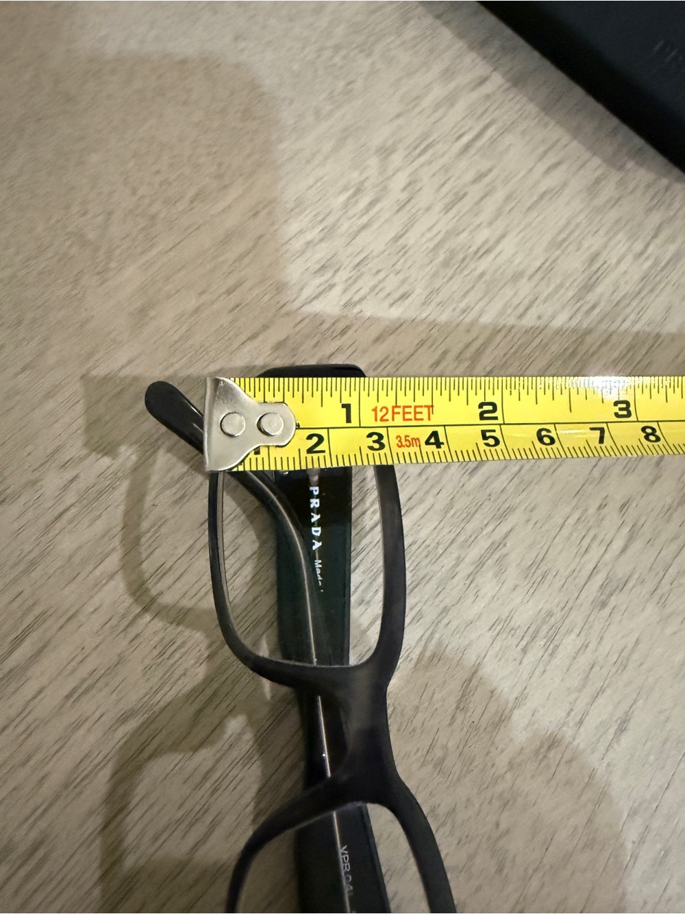 Prada Black Rectangular Eyeglass Frames with Original Case - Picture 8 of 8